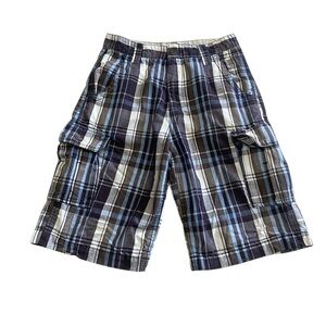 OTB One Tough Brand Kids Youth Cargo Shorts Size 16 Blue, White, Black